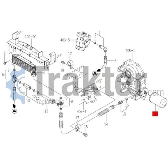ΦΙΛΤΡΟ ΥΔΡΑΥΛΙΚΟΥ ORIGINAL ISEKI 1725-509-220-00 1725-509-2200-0/Α - Εικόνα 1