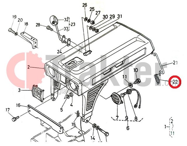 ΕΛΑΤΗΡΙΟ ΠΙΑΣΤΡΑΚΙ ΚΑΠΟ ORIGINAL KUBOTA 66711-55221 66711-55220