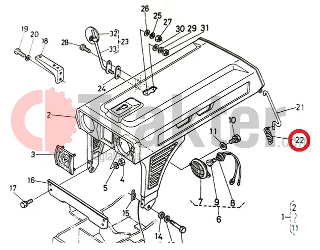 ΕΛΑΤΗΡΙΟ ΠΙΑΣΤΡΑΚΙ ΚΑΠΟ ORIGINAL KUBOTA 66711-55221 66711-55220