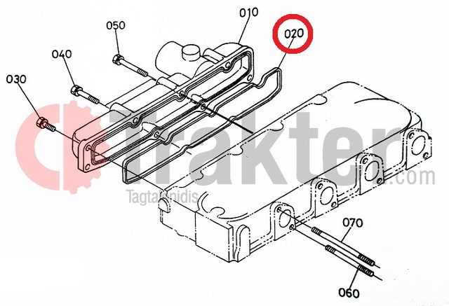ΦΛΑΝΤΖΑ ΛΑΣΤΙΧΟ ΕΙΣΑΓΩΓΗΣ ORIGINAL KUBOTA 16241-11820