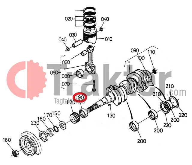 ΚΟΥΖΙΝΕΤΑ ΒΑΣΕΩΣ ΣΤΡΟΦΑΛΟΥ 1ο ORIGINAL KUBOTA 17311-23470 17331-23470 15221-23470 17311-23472