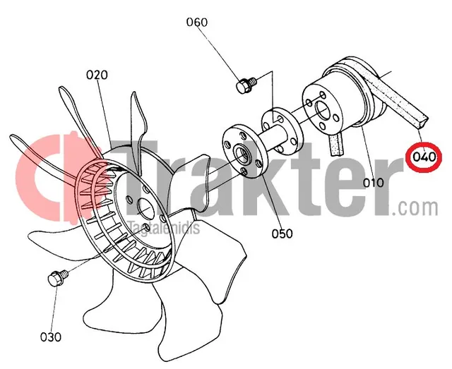 ΙΜΑΝΤΑΣ ΔΥΝΑΜΟΥ ΦΤΕΡΩΤΗΣ ORIGINAL KUBOTA 15196-97010 17381-97010