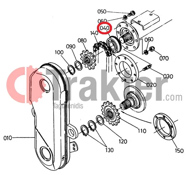 ΦΡΕΖΑΣ ΡΟΥΛΕΜΑΝ ΚΑΣΕΤΙΝΑΣ ΠΑΝΩ ORIGINAL KUBOTA 35822-28330