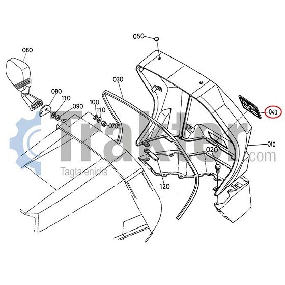 ΚΑΛΥΜΜΑ ΚΑΠΑΚΙ ΤΑΜΠΛΟ ORIGINAL KUBOTA 67950-53550 - Εικόνα 1
