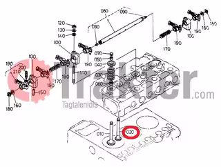 ΒΑΛΒΙΔΑ ΕΞΑΓΩΓΗΣ ORIGINAL KUBOTA 16419-13120 1j860-13123 1j860-13120