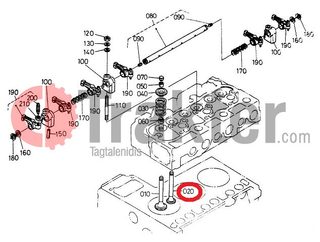 ΒΑΛΒΙΔΑ ΕΞΑΓΩΓΗΣ ORIGINAL KUBOTA 16419-13120 1j860-13123 1j860-13120