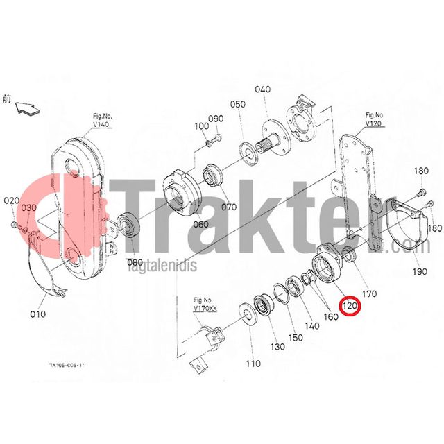 ΦΡΕΖΑΣ ΚΟΥΖΙΝΕΤΟ ORIGINAL KUBOTA 7a105-55230 7a105-55232