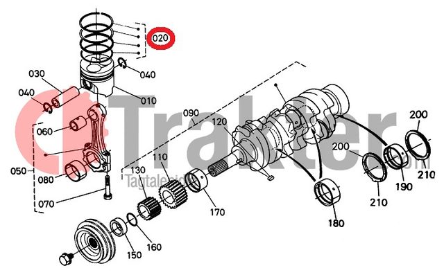 ΕΛΑΤΗΡΙΑ ΠΙΣΤΟΝΙΟΥ STD ORIGINAL KUBOTA 1g700-21050