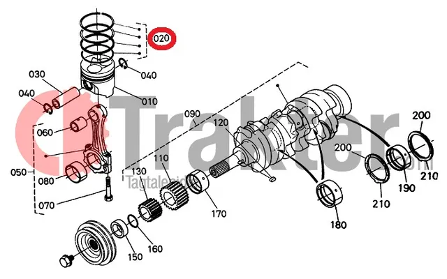 ΕΛΑΤΗΡΙΑ ΠΙΣΤΟΝΙΟΥ STD ORIGINAL KUBOTA 1g700-21050