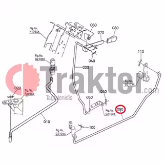 CABLE QUICK TURN ORIGINAL KUBOTA 6a700-44710 6a700-44713