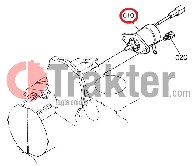 SOLENOID STOP ORIGINAL KUBOTA 6a320-31150 6a320-31153