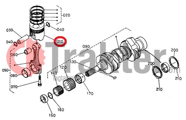 ΠΙΣΤΟΝΙ STD ORIGINAL KUBOTA 16304-21110