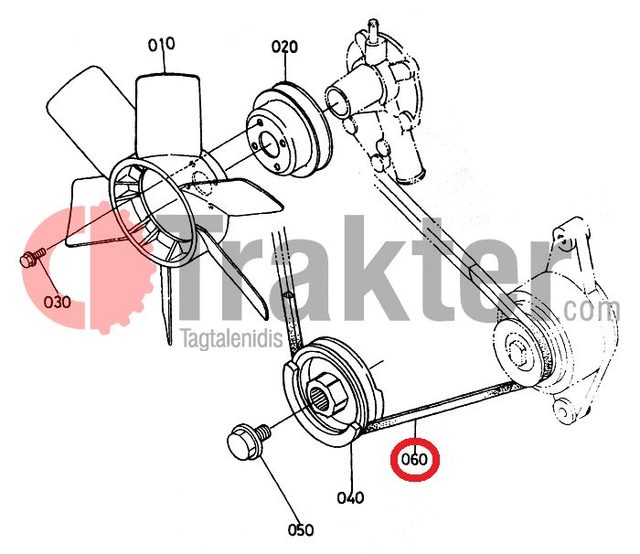 ΙΜΑΝΤΑΣ ΔΥΝΑΜΟΥ ΦΤΕΡΩΤΗΣ ORIGINAL KUBOTA 15881-97010
