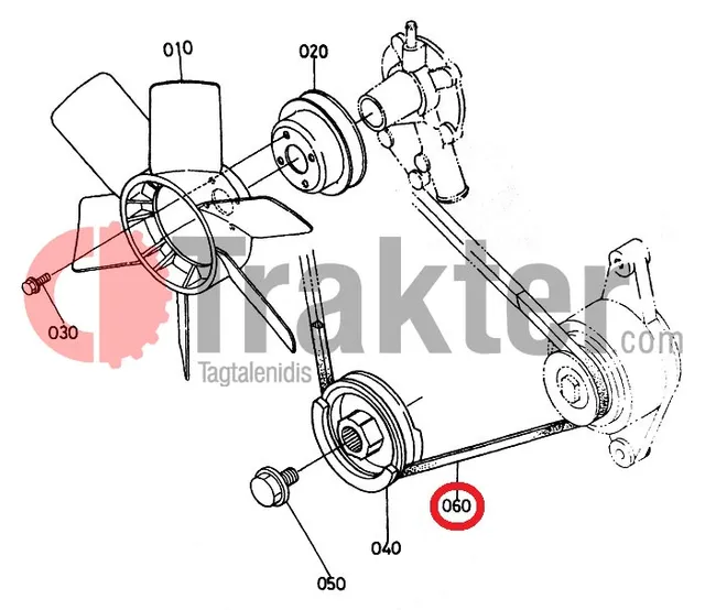 ΙΜΑΝΤΑΣ ΔΥΝΑΜΟΥ ΦΤΕΡΩΤΗΣ ORIGINAL KUBOTA 15881-97010