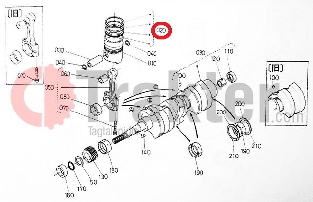 ΕΛΑΤΗΡΙΑ ΠΙΣΤΟΝΙΟΥ STANDARD ORIGINAL KUBOTA 15901-21050