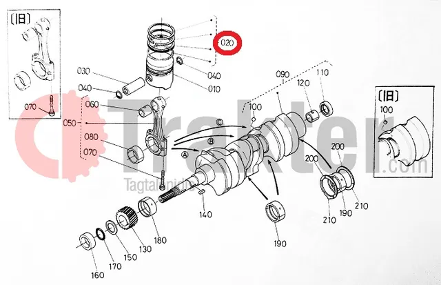 ΕΛΑΤΗΡΙΑ ΠΙΣΤΟΝΙΟΥ STANDARD ORIGINAL KUBOTA 15901-21050