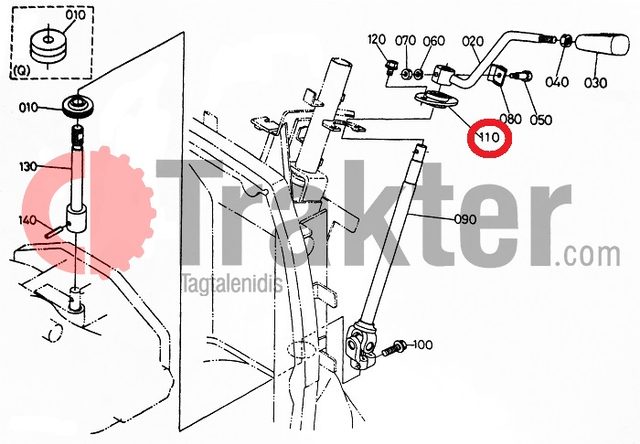 ΡΕΒΕΡΣΑΣ ΛΕΒΙΕ ΠΛΑΚΑΚΙ ORIGINAL KUBOTA t0070-43860