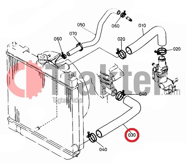 ΚΟΛΑΡΟ ΨΥΓΕΙΟΥ ΝΕΡΟΥ ΚΑΤΩ ORIGINAL KUBOTA 34070-16142 34070-16140