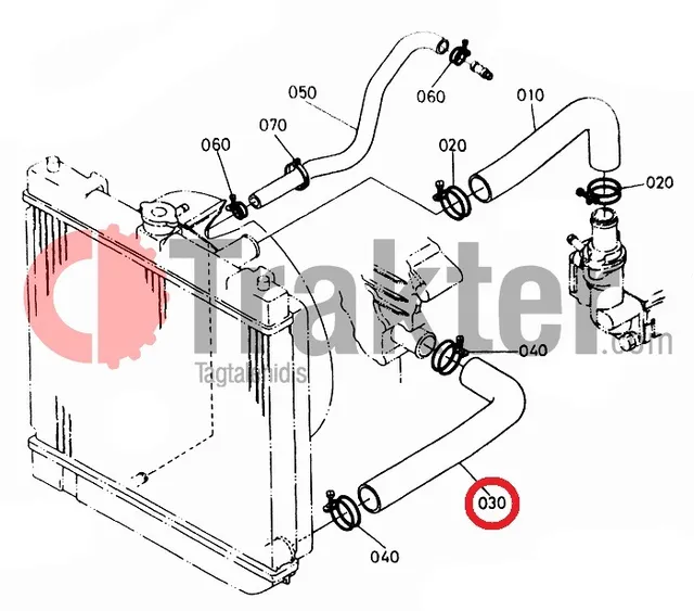 ΚΟΛΑΡΟ ΨΥΓΕΙΟΥ ΝΕΡΟΥ ΚΑΤΩ ORIGINAL KUBOTA 34070-16142 34070-16140