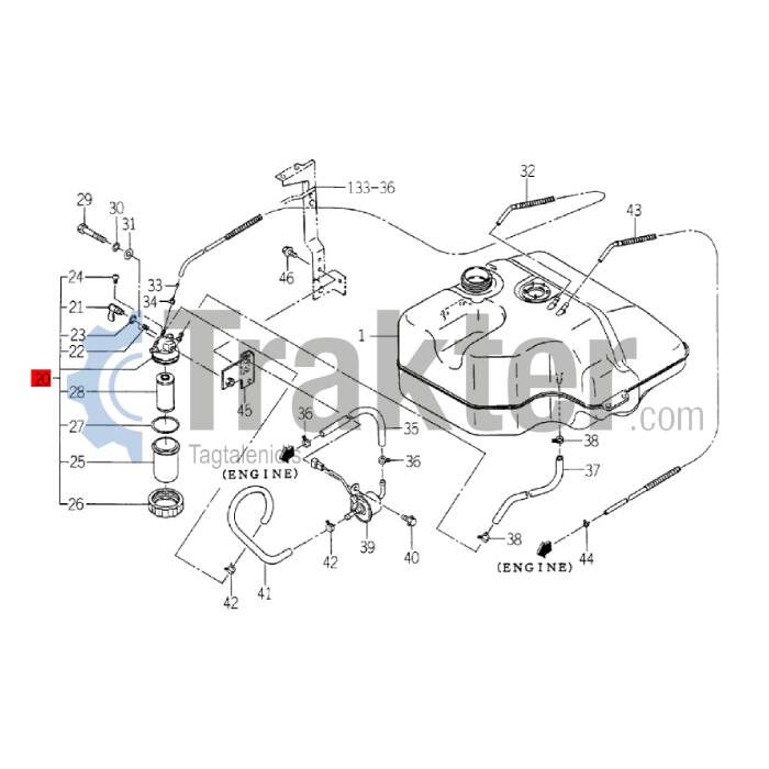 ΦΙΛΤΡΟ ΠΕΤΡΕΛΑΙΟΥ ΒΑΣΗ ΜΕ ΦΙΛΤΡΟ ORIGINAL ISEKI 1614-105-200-00 - Εικόνα 1
