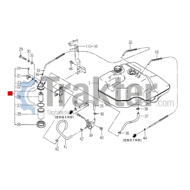 ΦΙΛΤΡΟ ΠΕΤΡΕΛΑΙΟΥ ΒΑΣΗ ΜΕ ΦΙΛΤΡΟ ORIGINAL ISEKI 1614-105-200-00