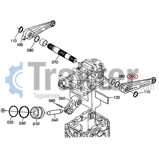 ΥΔΡΑΥΛΙΚΟΥ ΜΠΡΑΤΣΟ ΑΡΙΣΤΕΡΟ ORIGINAL KUBOTA 6A700-36510 - Εικόνα 1